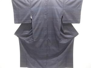 幾何学模様織り出し本場結城紬100亀甲着物(石下)